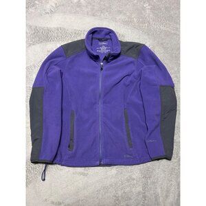 LLBEAN POLARTEC fleece jacket Lilac & Ash Women's Large Cold wind layer.